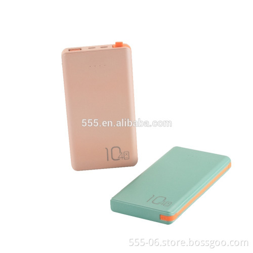 2017 high capacity power bank 10400mah, Dual inputs & outputs with micro cable for cellphone